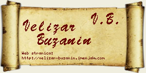 Velizar Bužanin vizit kartica
